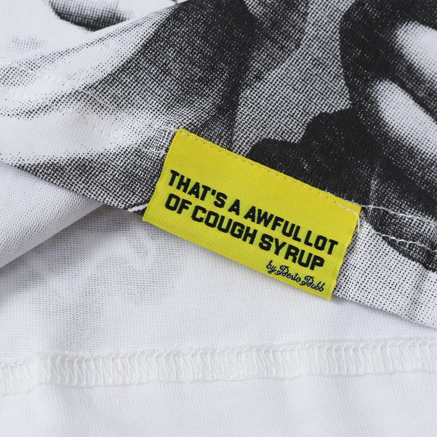 #White I THAT'S A AWFUL LOT OF COUGH SYRUP In Stock Real shot American simple trendy brand loose casual T-shirt Fabric (fabric): 32 counts Weight combed double yarn pure cotton Sizes (size): S-M L X L Color (colour): White, Black